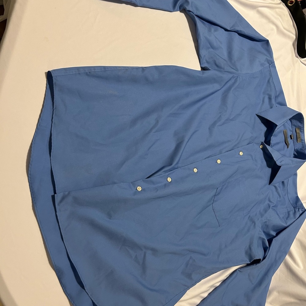 Geoffrey Beene Blue Button-Up Shirt Men’s XL 17-34/35
